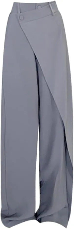 Asymmetrical Dress Pants for Women High Waisted Chic Irregular Pant Tailored Design Business Casual Work Trousers