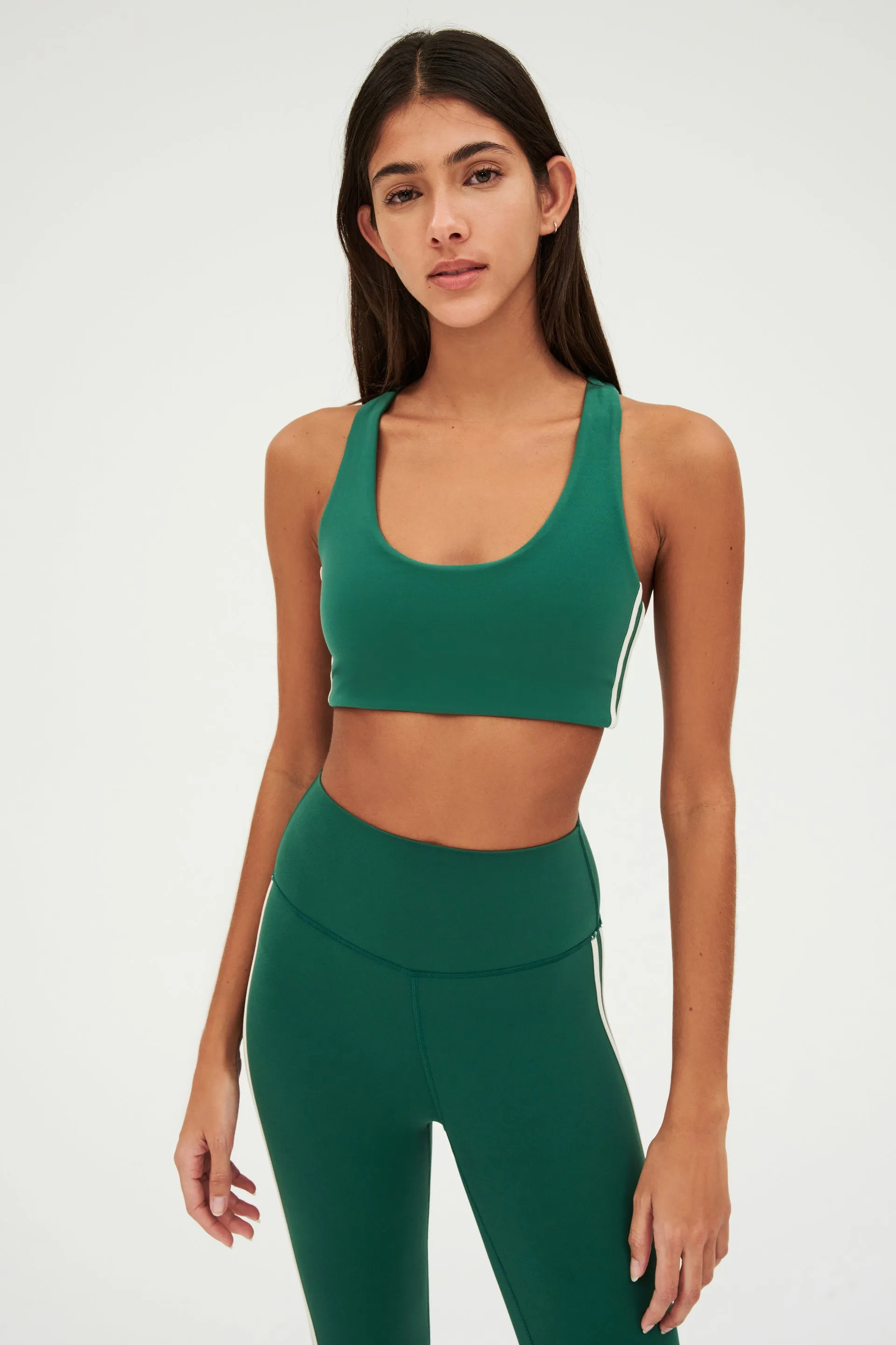 Ella Airweight Bra, Arugula/Vintage White