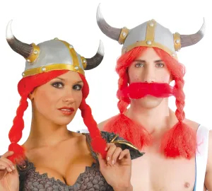 Gaul Helmet With Red Plaits