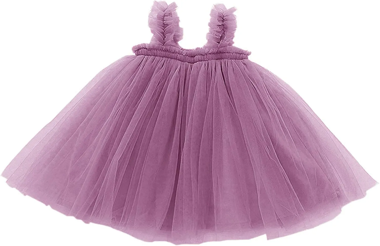 GSVIBK Baby Girls Tutu Dress Sleeveless Toddler Cotton Layered Tutu Dress Infant Tulle Dresses Princess Party Prom Dress