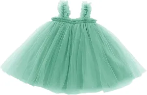 GSVIBK Baby Girls Tutu Dress Sleeveless Toddler Cotton Layered Tutu Dress Infant Tulle Dresses Princess Party Prom Dress