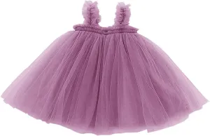 GSVIBK Baby Girls Tutu Dress Sleeveless Toddler Cotton Layered Tutu Dress Infant Tulle Dresses Princess Party Prom Dress