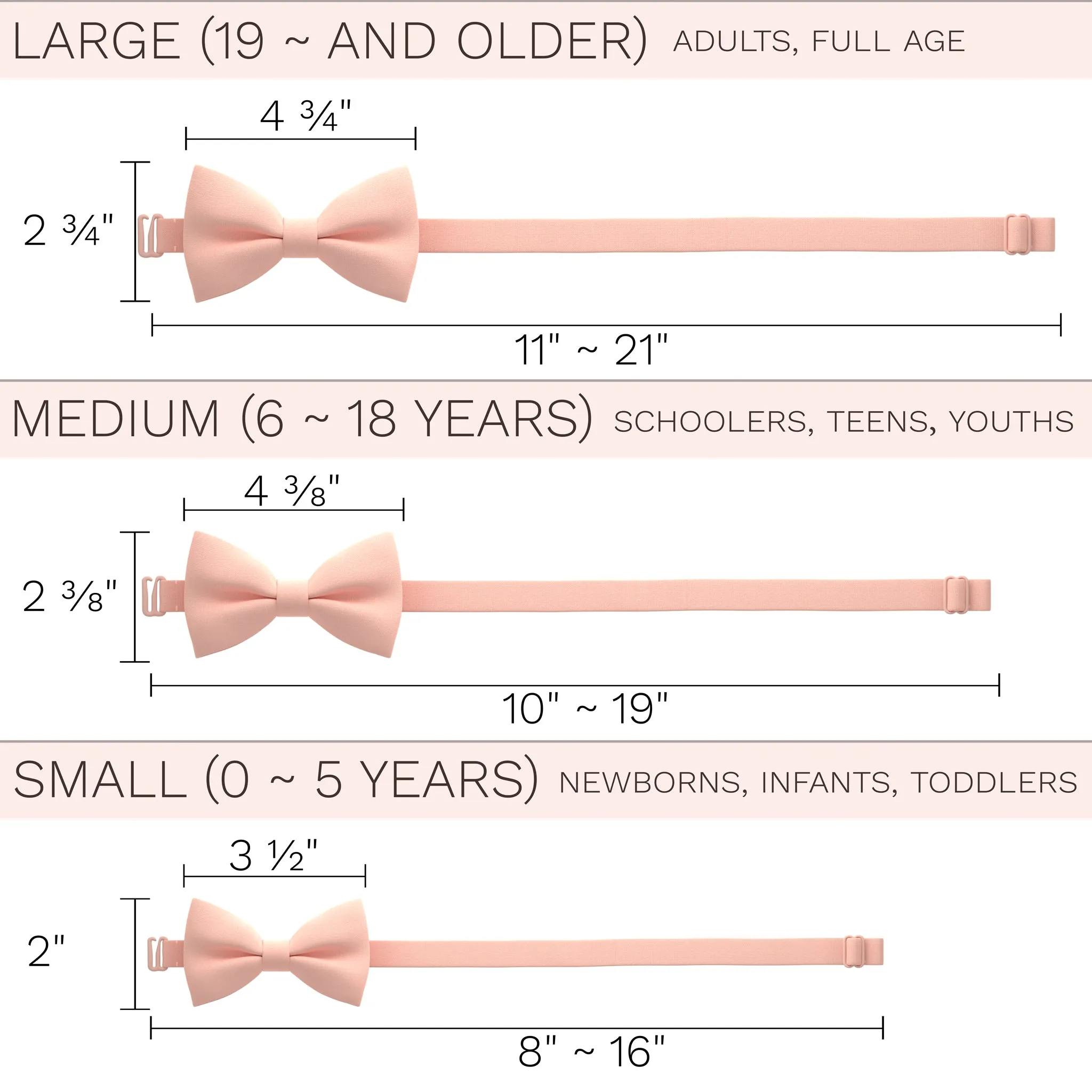 Light Peach Bow Tie