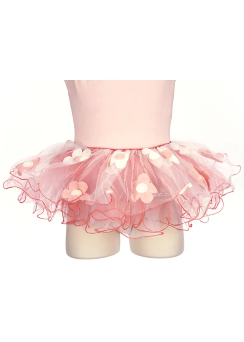 ON SALE Stitched Flower Youth 4-Layer Tutu