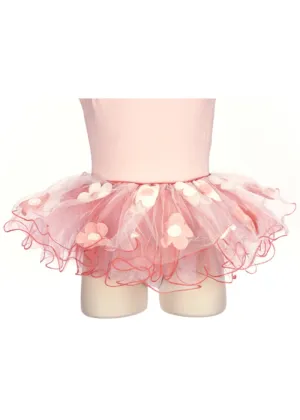 ON SALE Stitched Flower Youth 4-Layer Tutu