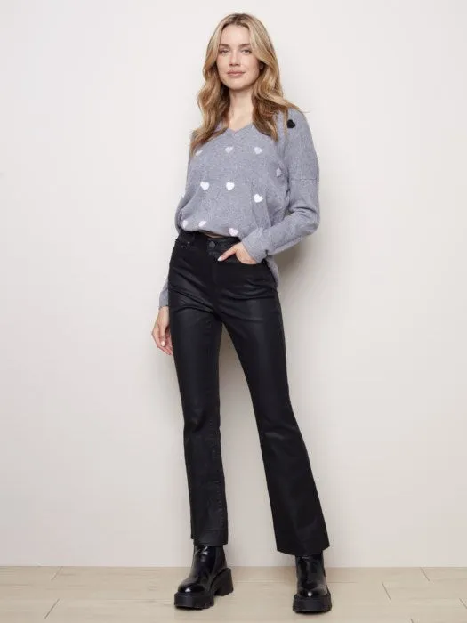 WAX TWILL FLARE PANT