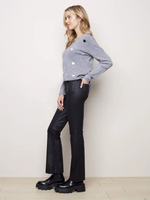 WAX TWILL FLARE PANT