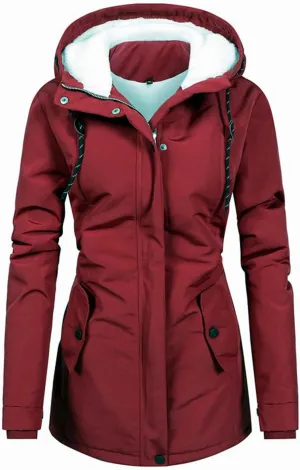 Winter Coats for Women 2025 Plus Size Warm Sherpa Fleece Lined Jackets Hooded Parka Peacoat Outerwear